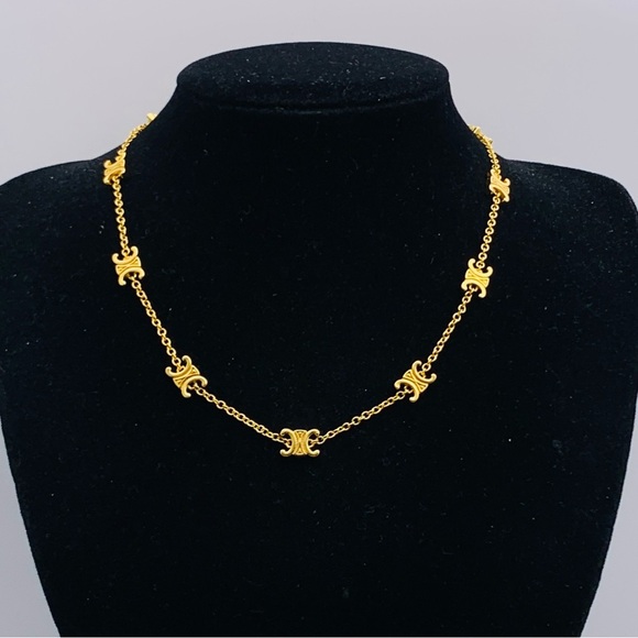 DESIGNER INSPIRED MULTI MINI TRIUMPH LOGO NECKLACE - Picture 1 of 1
